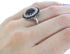 White And Black Cubic Zirconia And Sterling Silver Ring Size 6 AS54926